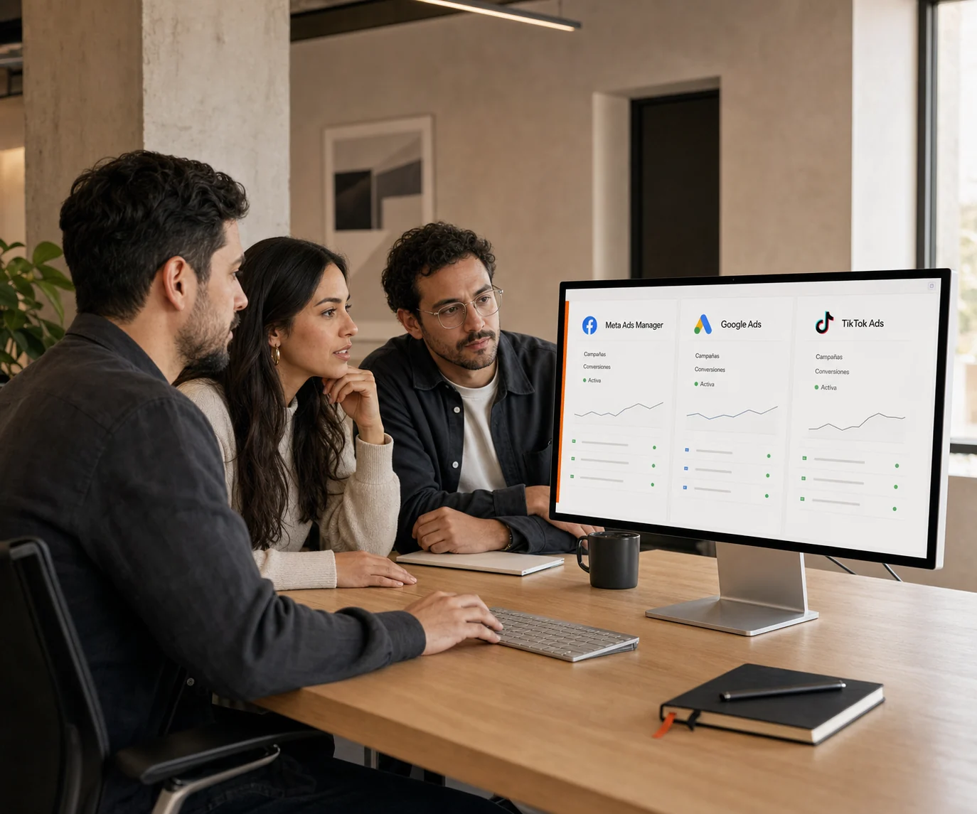 Diagnóstico de cuentas, activos, píxeles y conversiones para Meta, Google y TikTok Ads